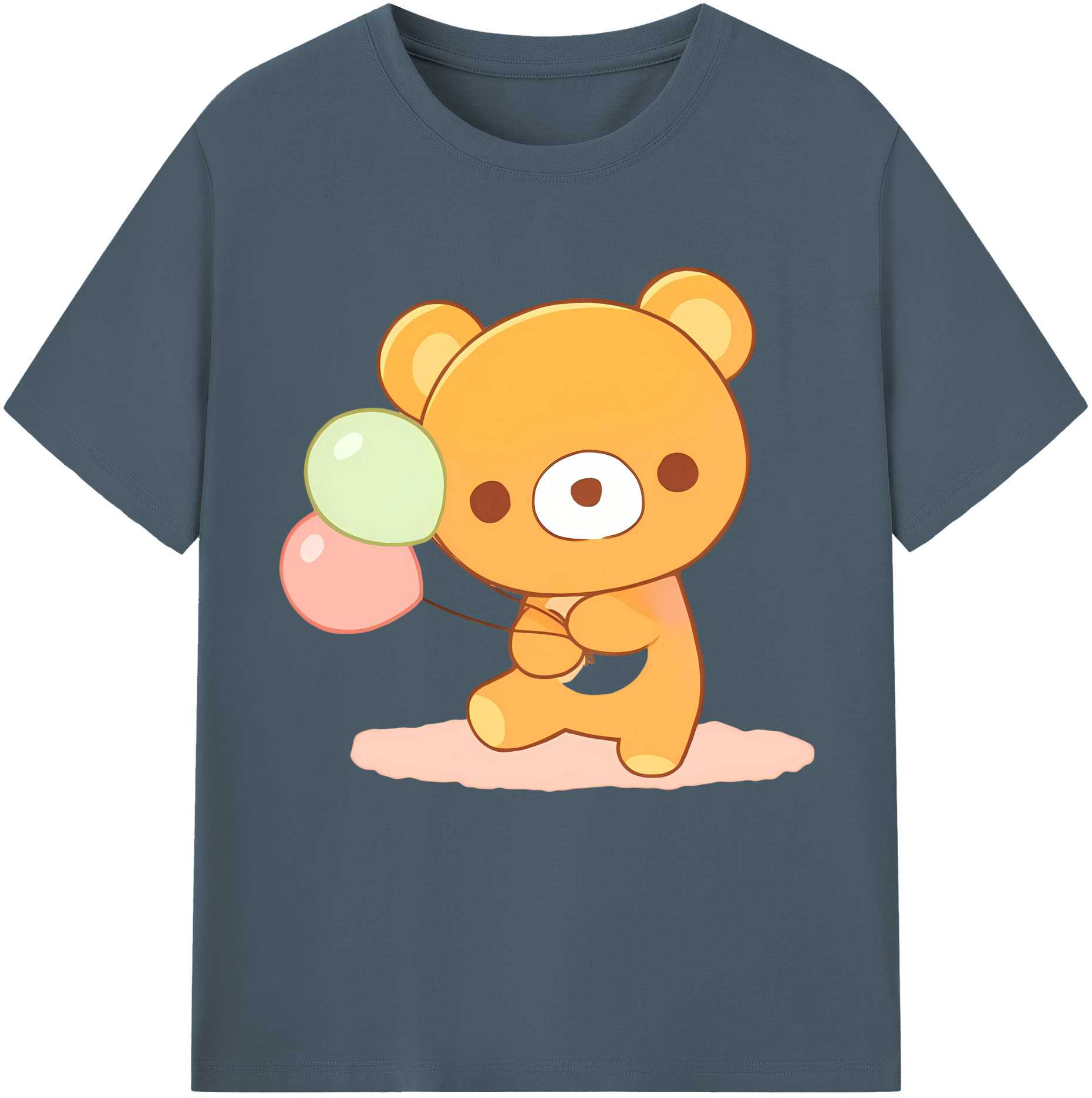 （画像用） リラックマ リラックマ キイロイトリ Rilakkuma Korilakkuma Kiiroitori 綿100％半袖Tシャツ（フロントプリント）